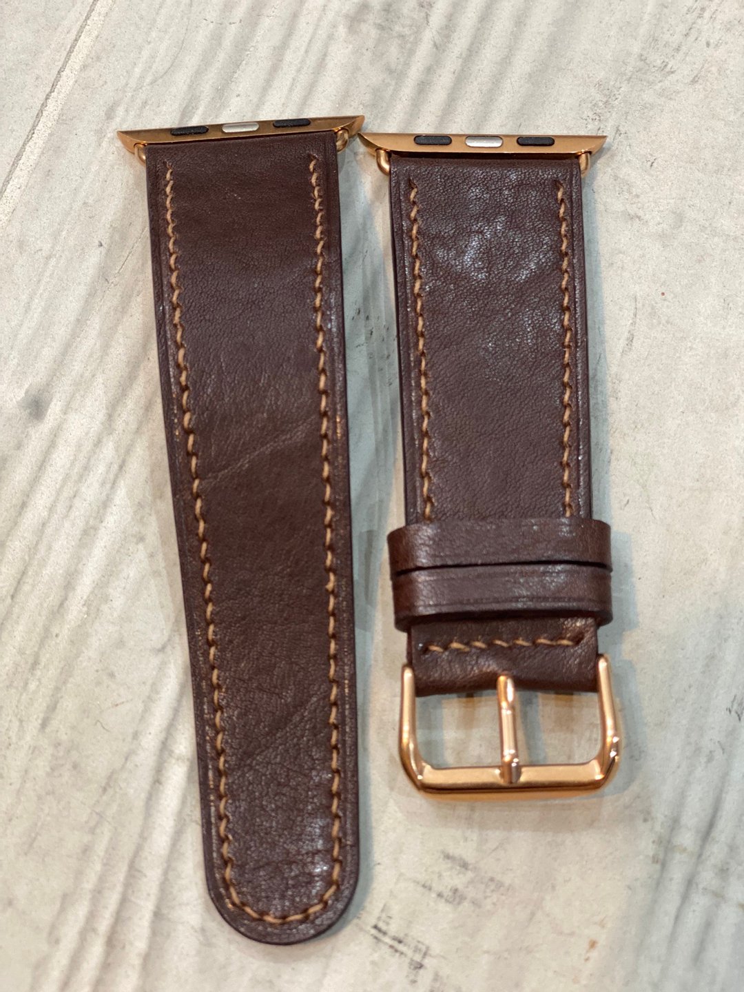Apple Watch 表带 42/44 (意大利进口陨石纹皮革) - 表带 - 真皮 