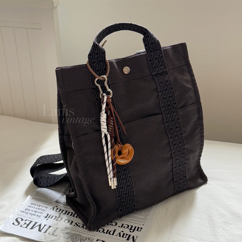 中古爱马仕airline Ad MM双背包 手提袋 - 后背包/双肩包 - 其他材质 灰色