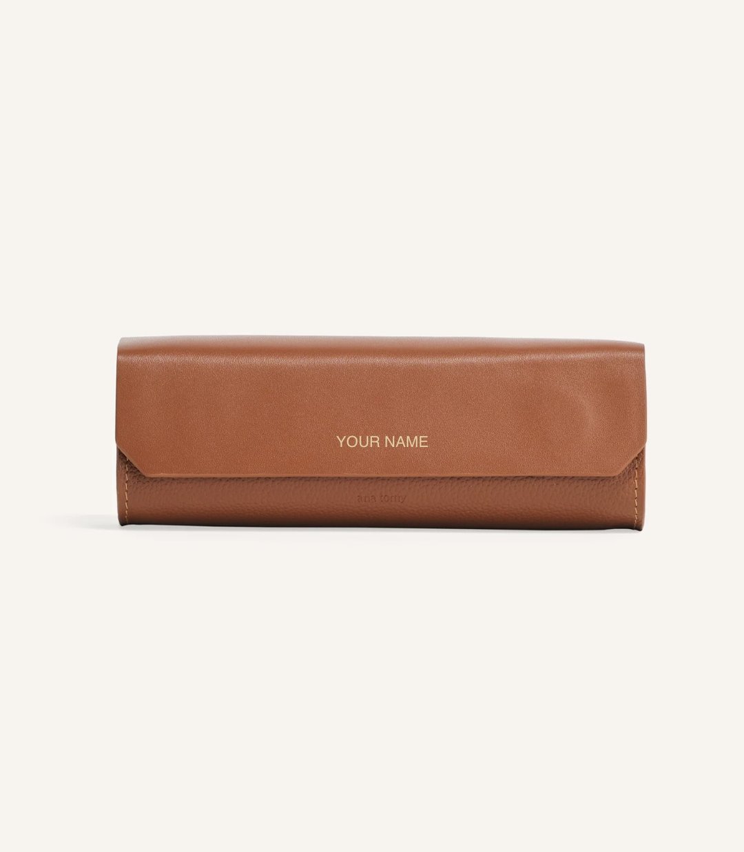 【定制化礼物】焦糖棕皮革文具收纳包 Leather Pen Case - 手提包/手提袋 - 真皮 