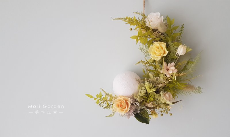 微光系列 | 新月绿洲(含月球灯) - 干燥花/捧花 - 植物．花 多色