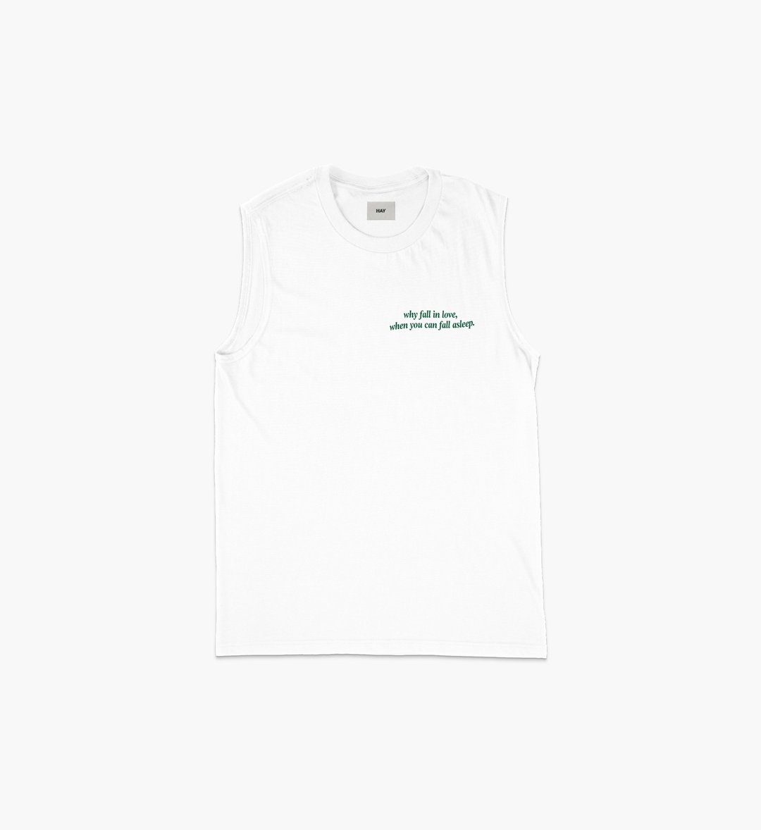 上衣 HAY : Why fall in love - White / Green (unisex) - 其他 - 棉 