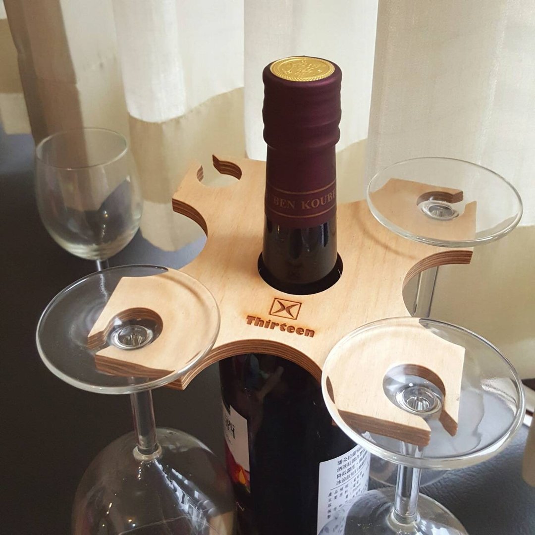 WG stand  红酒杯架/酒杯 - 收纳用品 - 木头 金色