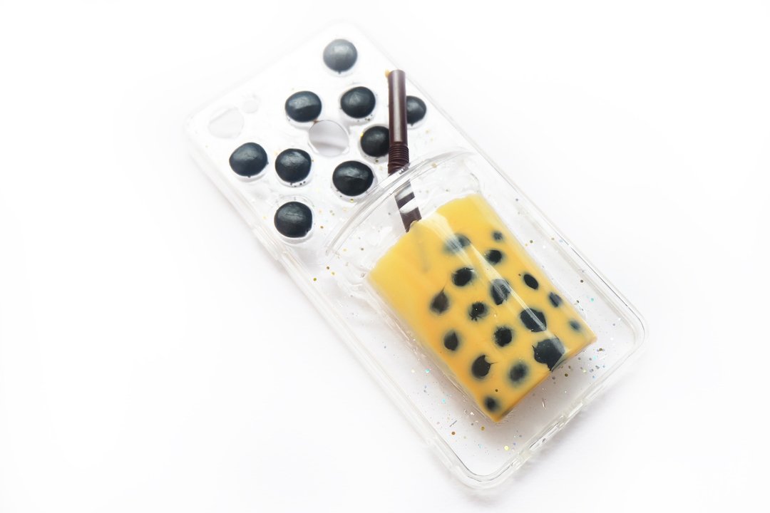 Bubble Mike tea case 2 - 手机壳/手机套 - 硅胶 橘色