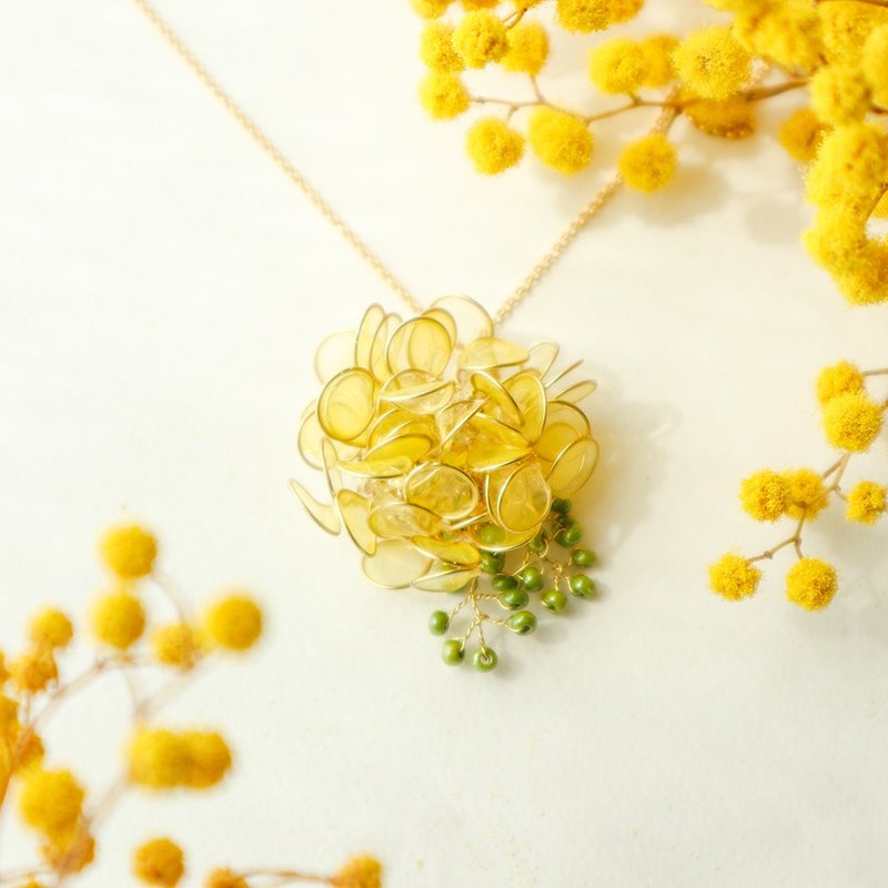 Mimosa necklace - 项链 - 其他材质 黄色