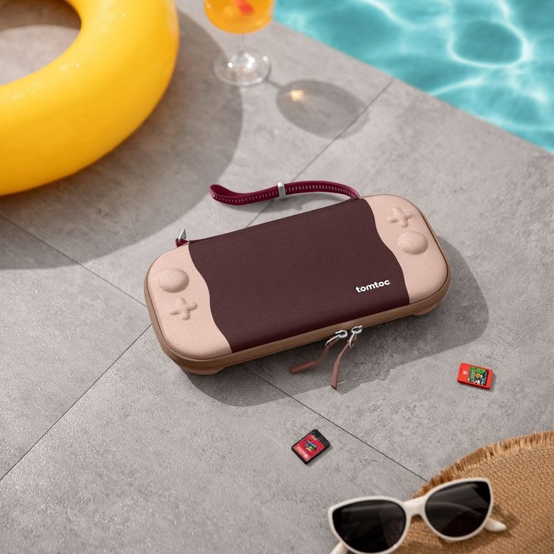 Tomtoc 玩家首选二代 Switch 2 主机收纳包 树莓黑巧 - 其他 - 聚酯纤维 咖啡色