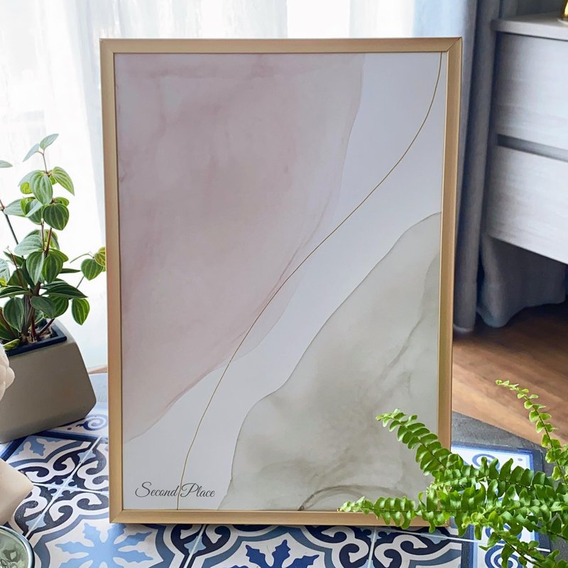 铝合金相框-钛金画框-8寸画框-金画框-金色画框-酒精墨水流动画 - 摆饰 - 其他金属 多色