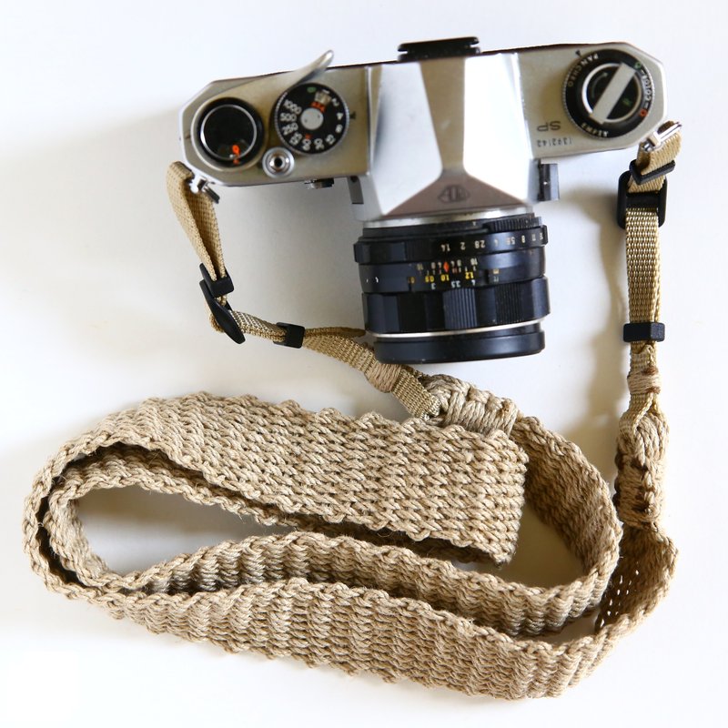 麻绳宽版相机背带 - 相机背带/脚架 - 棉．麻 卡其色
