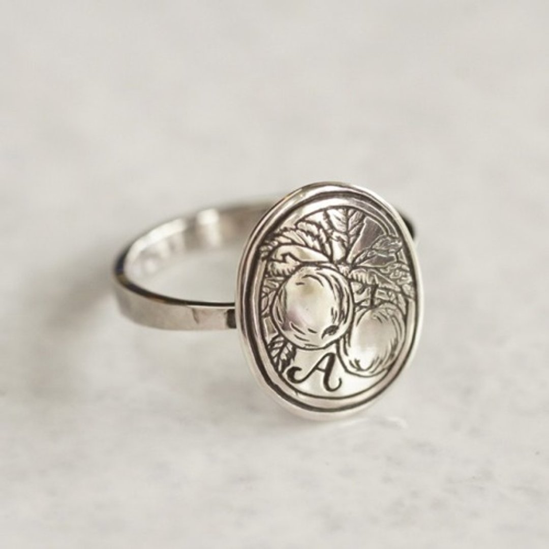 Initial ring [R065SV] - 戒指 - 其他金属 
