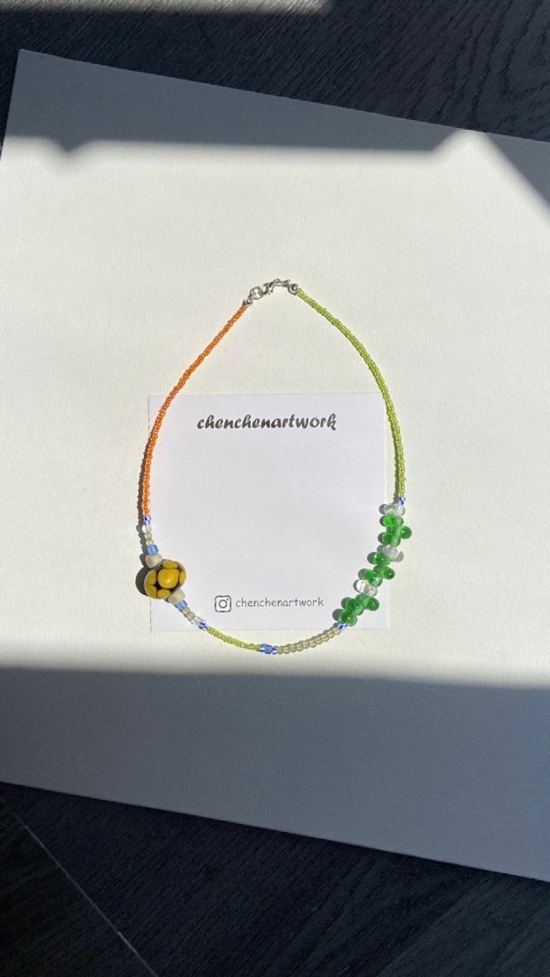 蜜蜂 草原 自然系 串珠项链 手作项链 - 项链 - 其他材质 