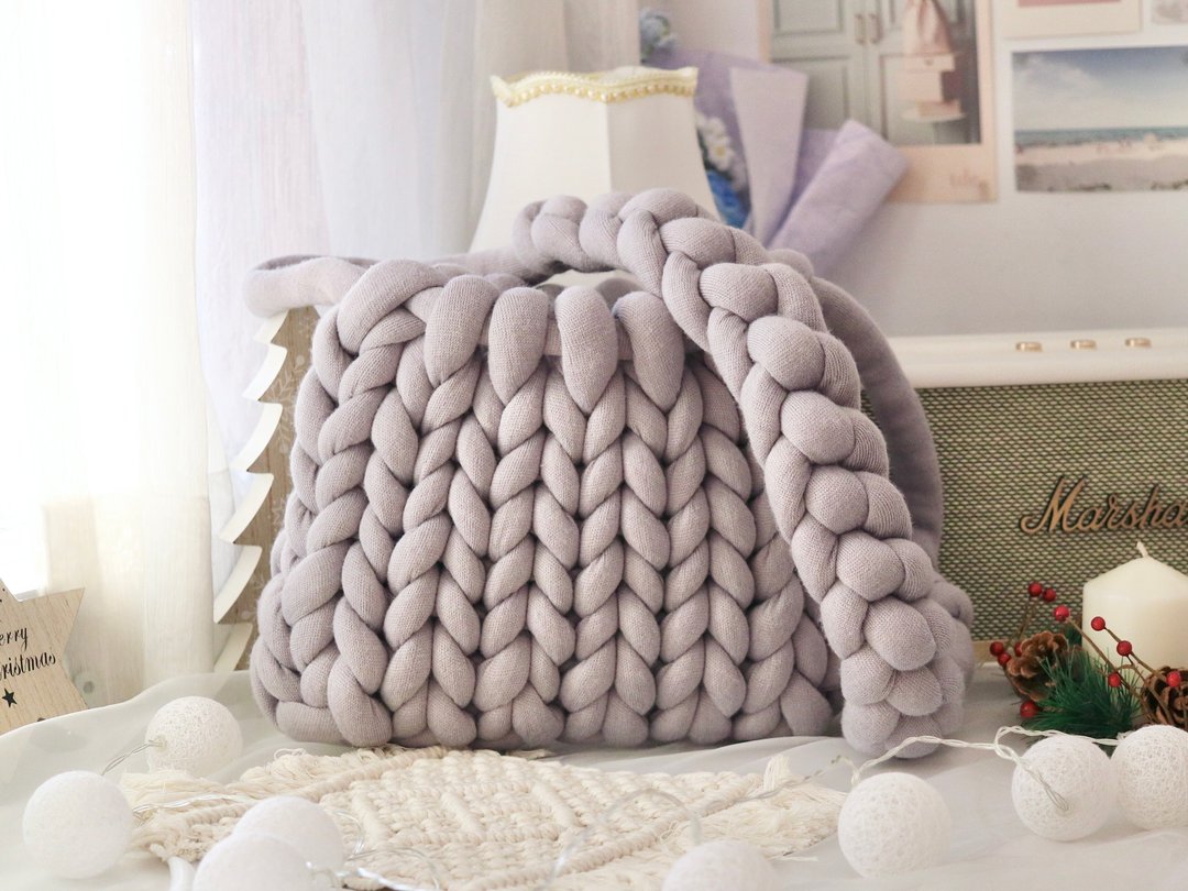 冰岛毛线/巨型毛线/胖胖毛线/编织包/giant yarn/新手友善 - 编织/羊毛毡/布艺 - 棉 