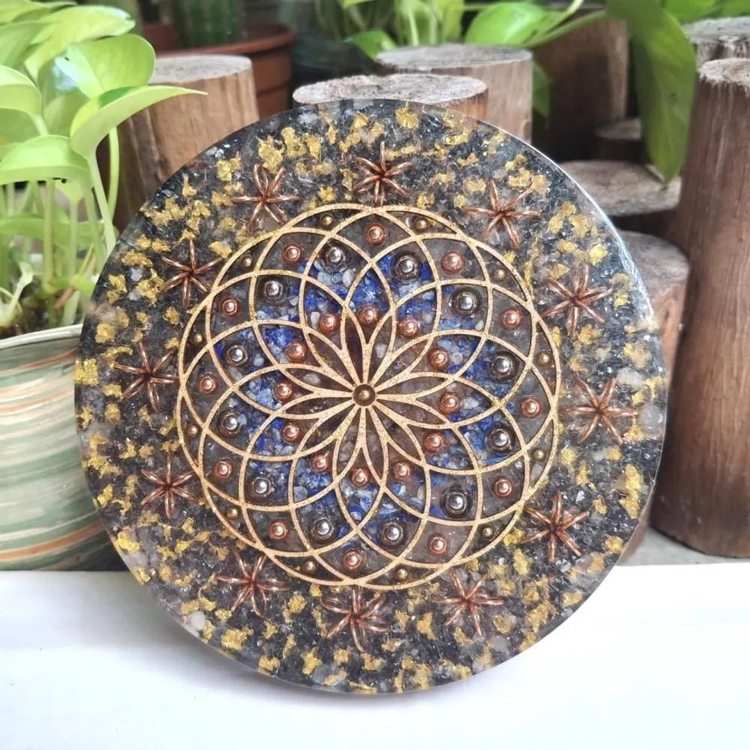 Torus 能量平衡双面奥刚能量盘 - 摆饰 - 水晶 黑色