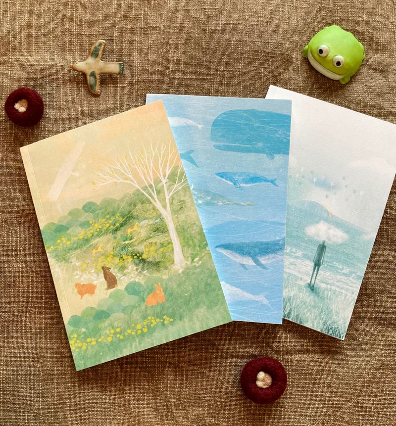 疗愈插画笔记本 / 三款 - 笔记本/手帐 - 纸 