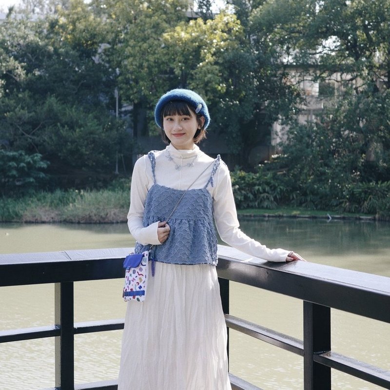 【DOUGHNUT】6.5寸 防泼水 斜背小包 TELEPORT 街头时尚-白 YU - 侧背包/斜挎包 - 其他材质 白色