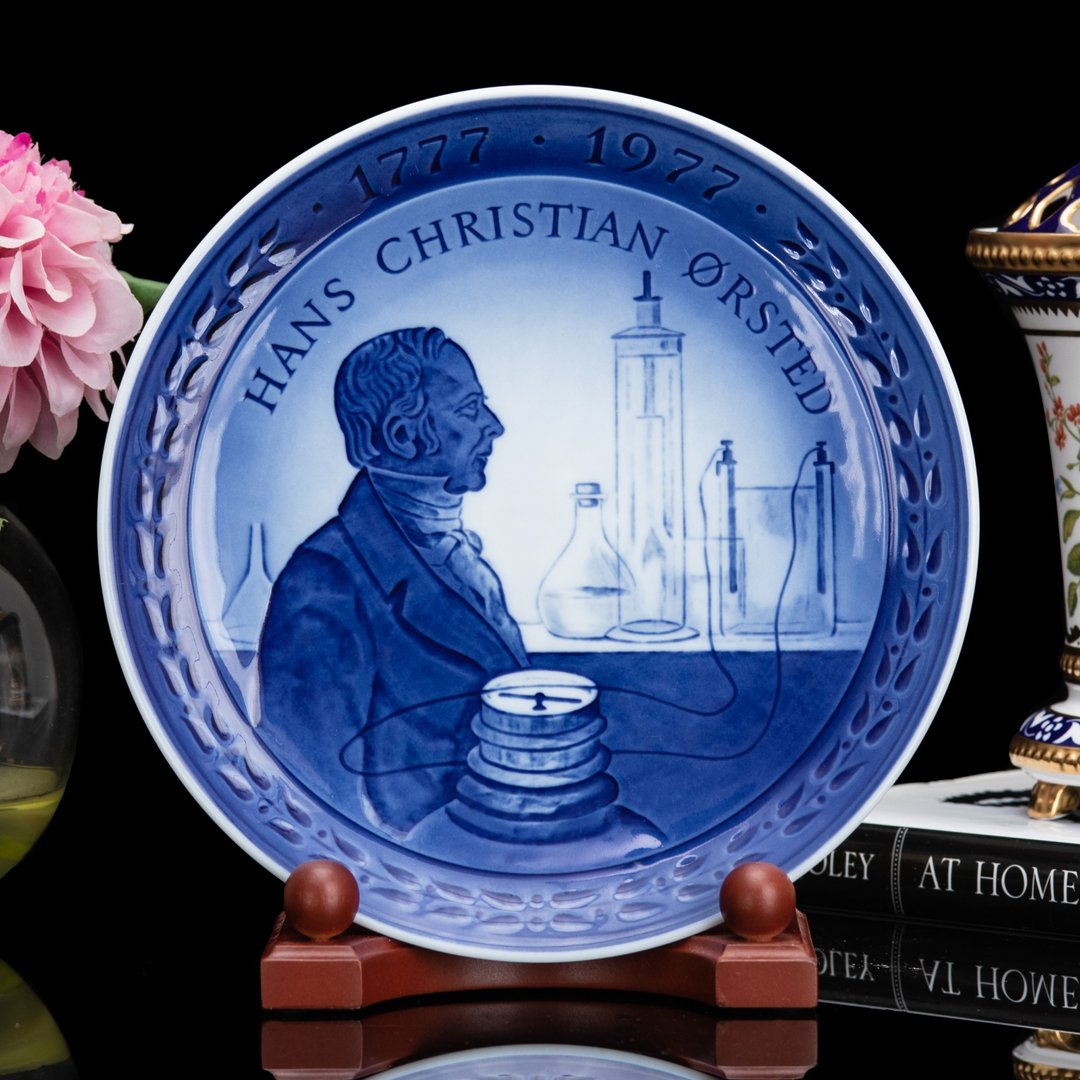 Royal Copenhagen 1977奥斯特诞辰200周年纪念盘 挂盘 - 墙贴/壁贴 - 瓷 