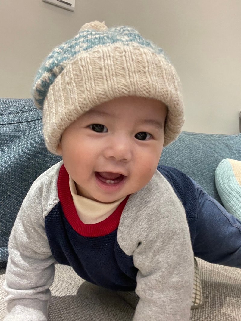 苏格兰花样 配色童帽 - 帽子 - 羊毛 多色