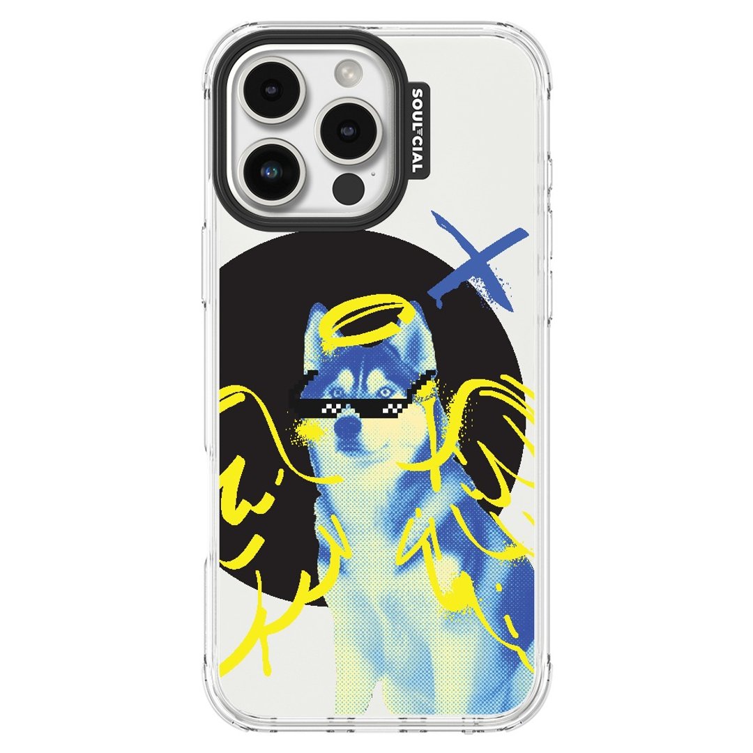 Thug Dog Angelic Husky iPhone 16 手机壳 磁吸机壳 - 手机壳/手机套 - 其他材质 