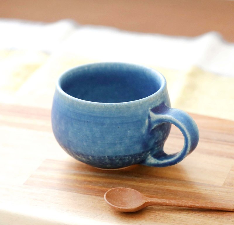 天青釉圆杯1 - 咖啡杯/马克杯 - 陶 蓝色