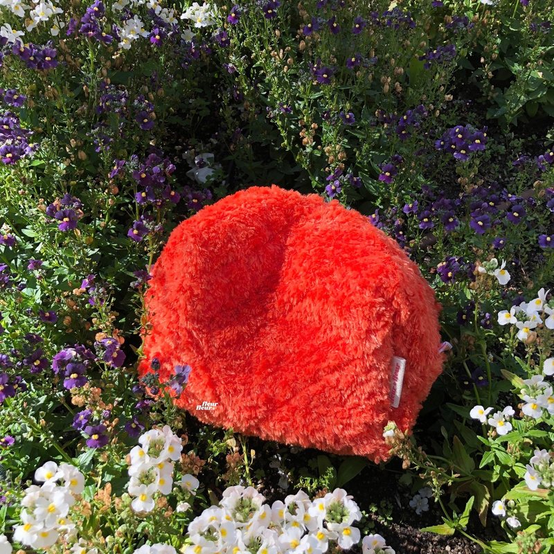 Papaya Teddy Pouch - 化妆包/杂物包 - 棉．麻 多色