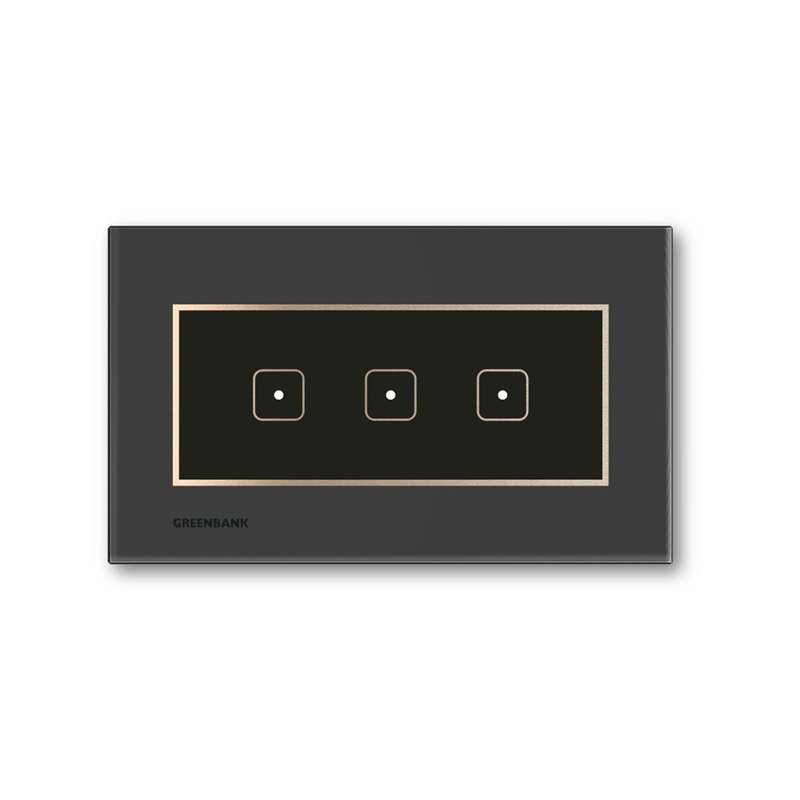 绿银G-Switch T1支持苹果Apple Home 无线智能三开关(石墨色) - 数码小物 - 塑料 黑色