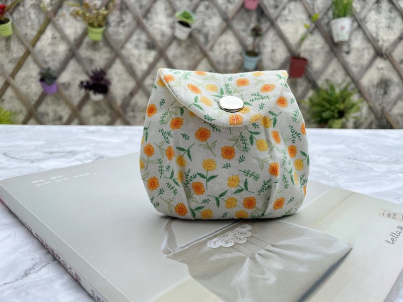 【纯手作】浪漫蒲公英贝壳零钱包 收纳包 钱包 韩国布 - 零钱包 - 棉．麻 