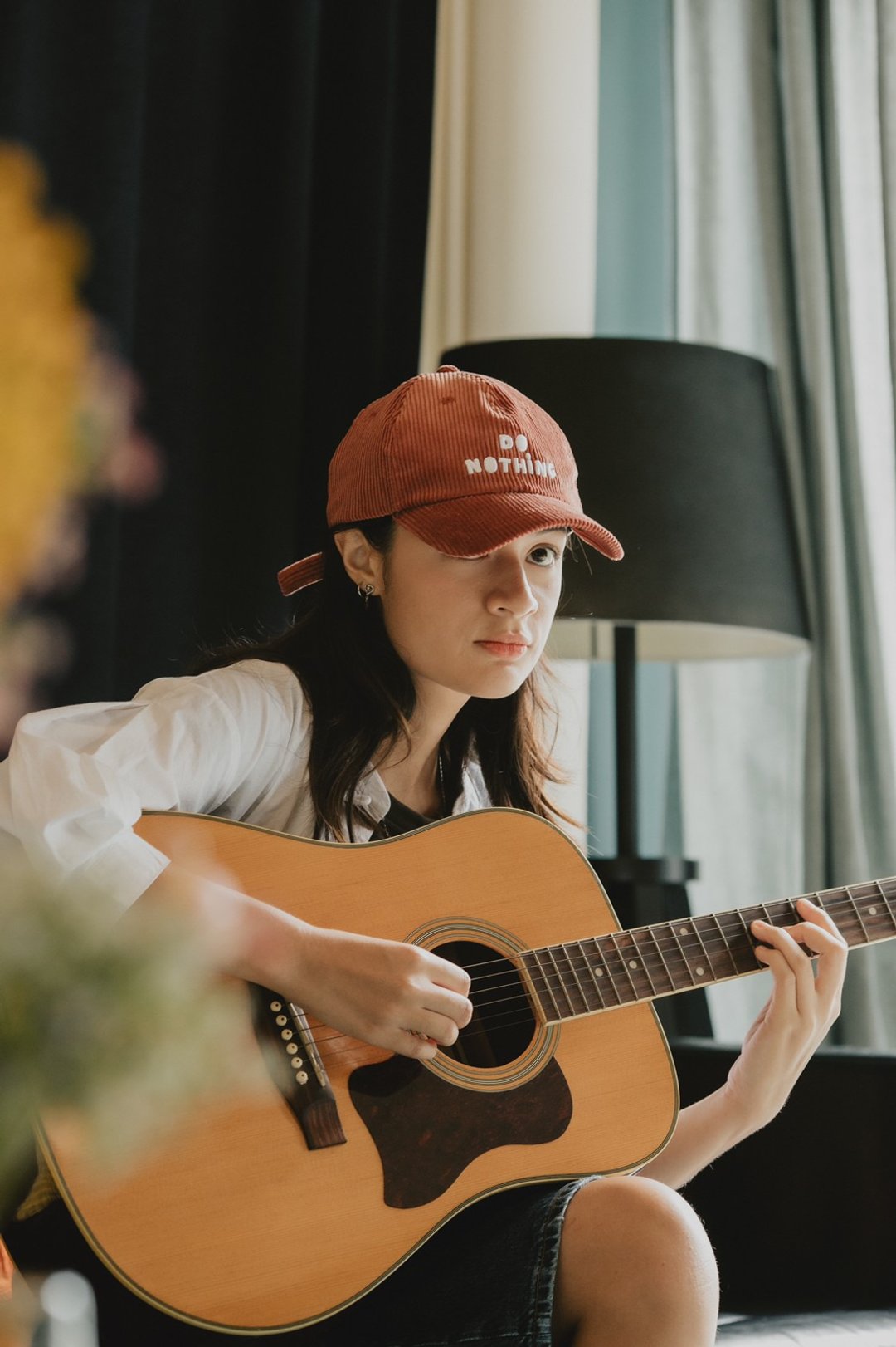 DO NOTHING cap Red Peach - 帽子 - 棉 红色