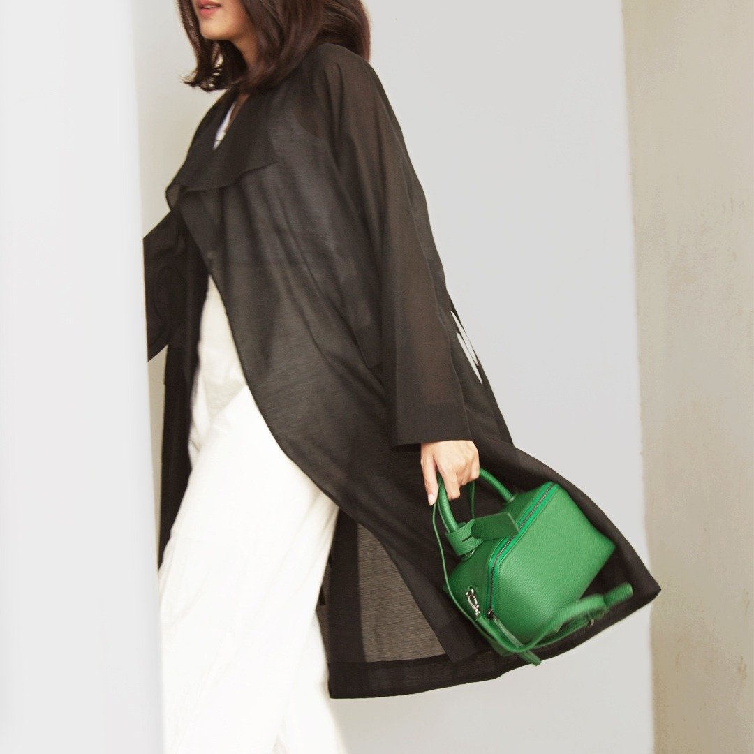 Cubic hand Bag, Cross body bag, Crossbody bag or carry bag in green - 手提包/手提袋 - 人造皮革 绿色