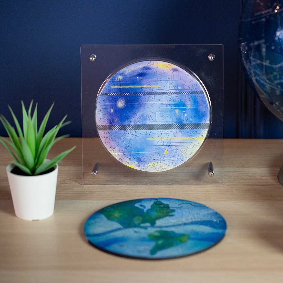 【HelloFish海里鱼】星球系列 | 水星 Mercury 木质拼图 (130件) - 摆饰 - 木头 