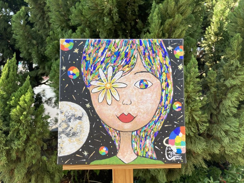 水瓶小姐 雏菊小眼睛 Miss Bottle  Little Daisy Eye - 订制画像 - 棉．麻 多色