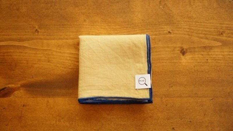 [Stock as long as SALE] plant dyeing organic linen handkerchief bark color (yellow skin color) - 其他 - 棉．麻 黄色