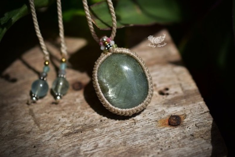 银色刚玉★蓝宝石编绳坠饰 347 - 项链 - 宝石 