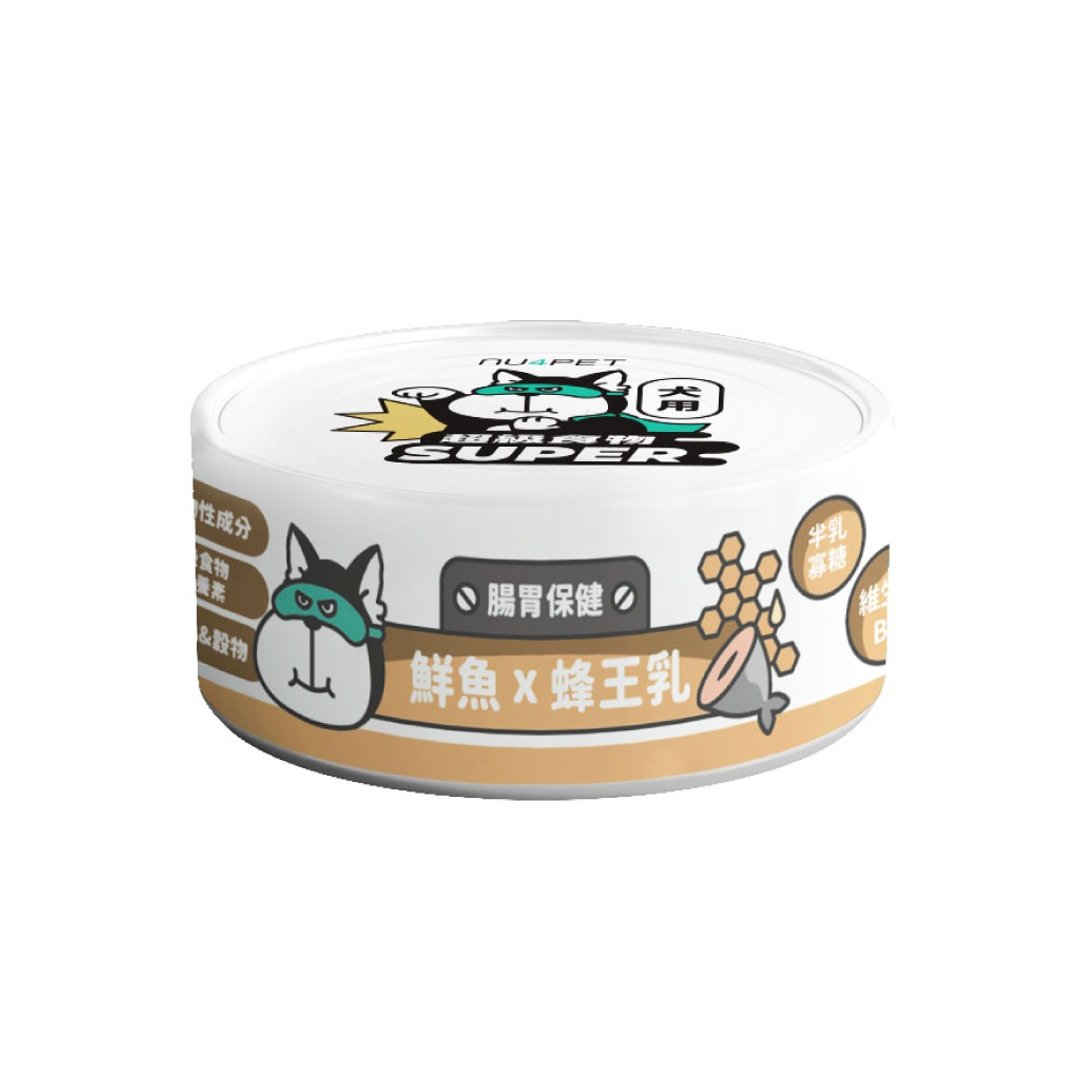 陪心宠粮SUPER小白主食罐 鲜鱼X蜂王乳 (犬) 80g - 狗罐头/鲜食 - 新鲜食材 