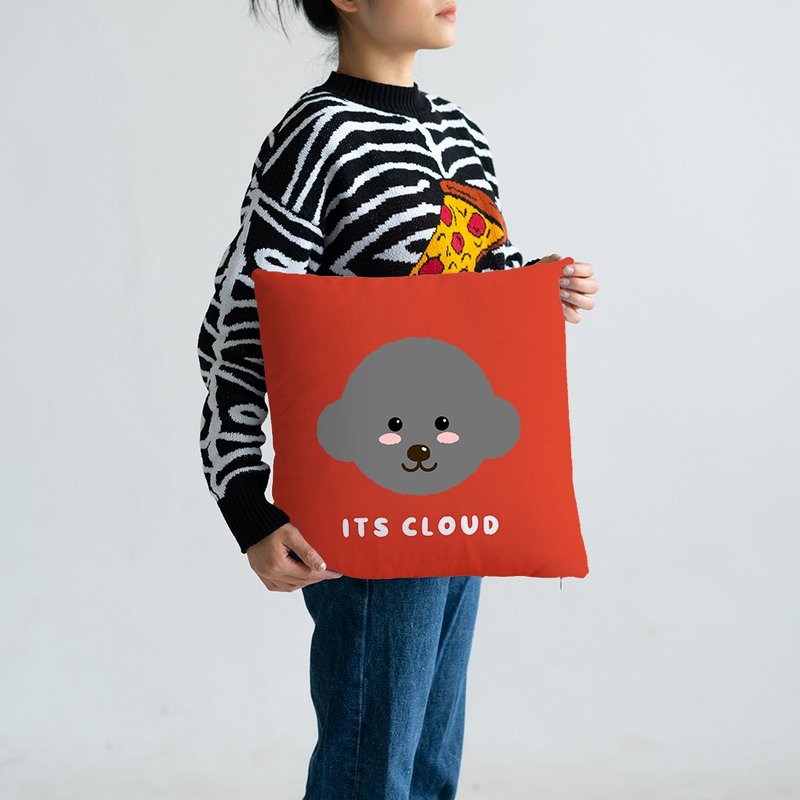 贵宾犬抱枕 红/灰/白贵宾 方形枕头 可换底色 - 枕头/抱枕 - 其他材质 多色