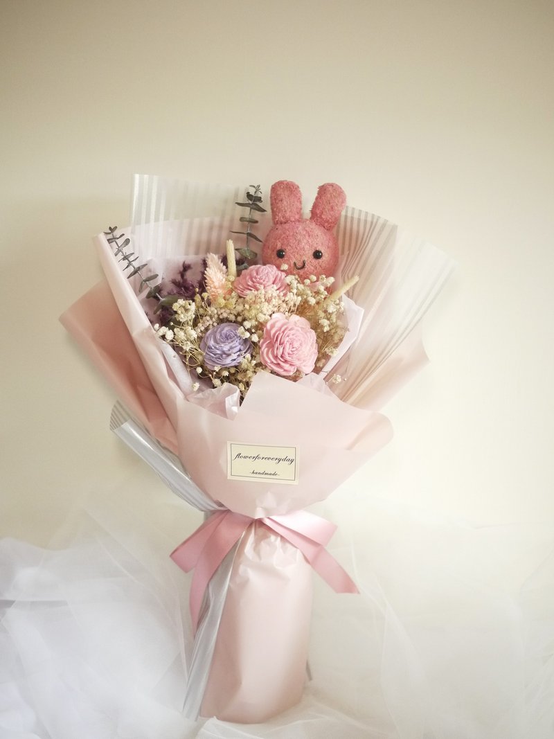 花日常  苔藓兔兔告白花束 - 植栽/盆栽 - 植物．花 粉红色