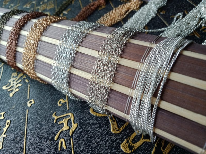 加购区。佚名山河。项链。金属链4色。链宽1.3、1.5、2.0mm - 项链 - 其他金属 银色