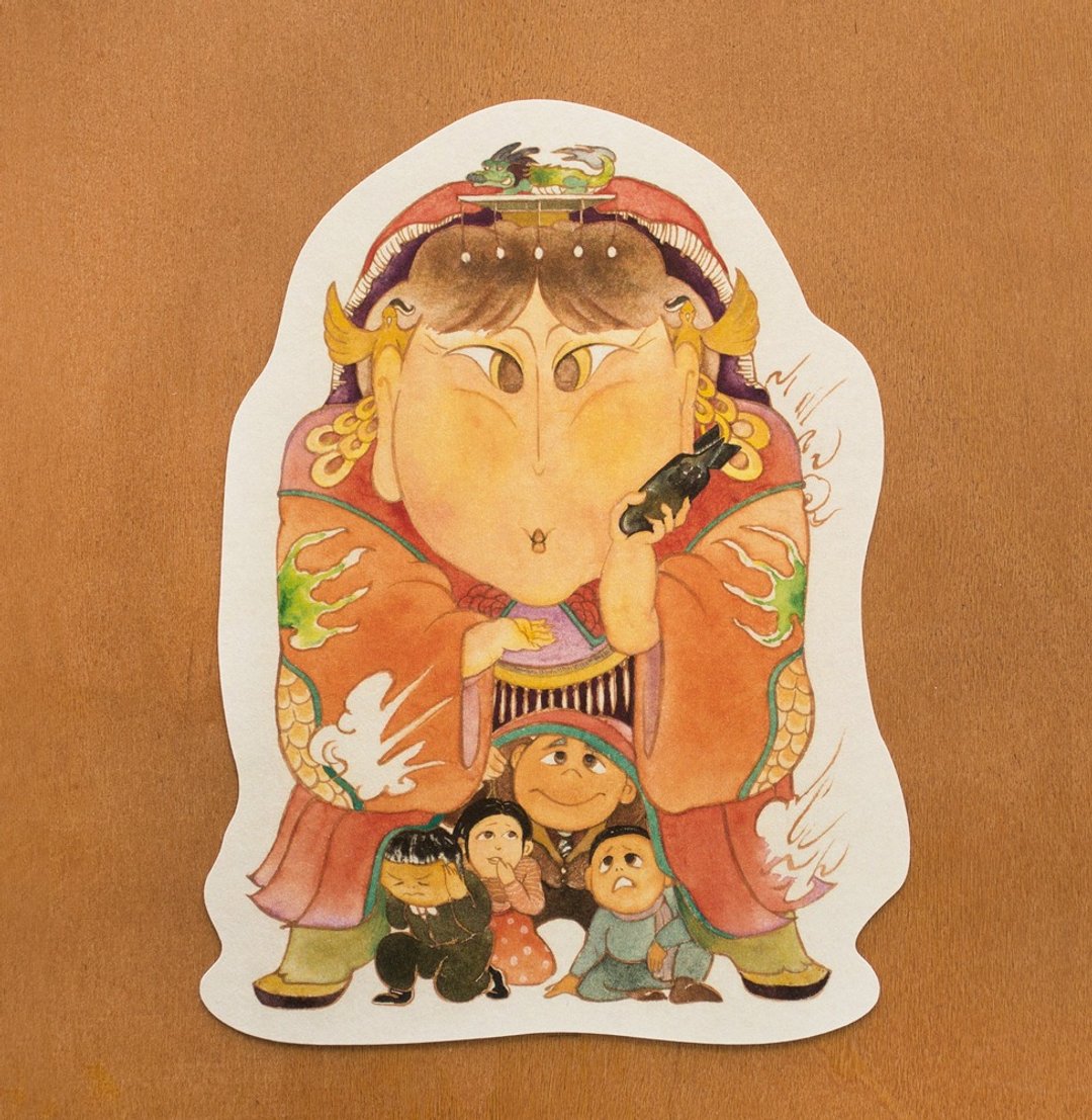神明造型明信片-妈祖  最后库存 - 卡片/明信片 - 纸 橘色
