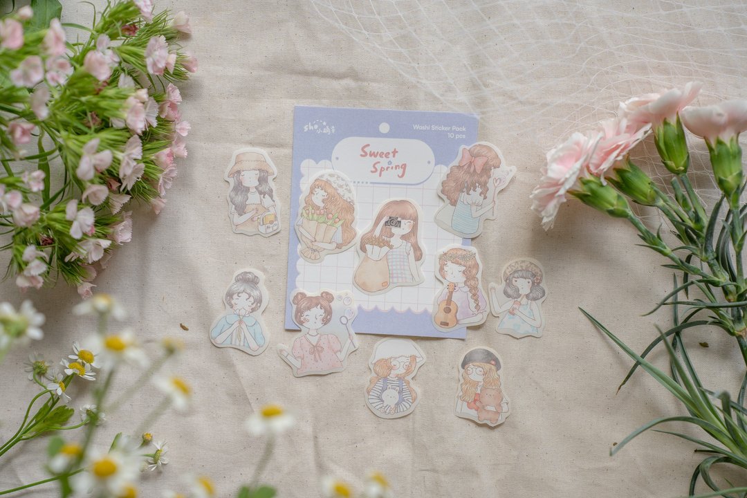 Sweet Spring 和纸贴纸包 - 贴纸 - 其他材质 
