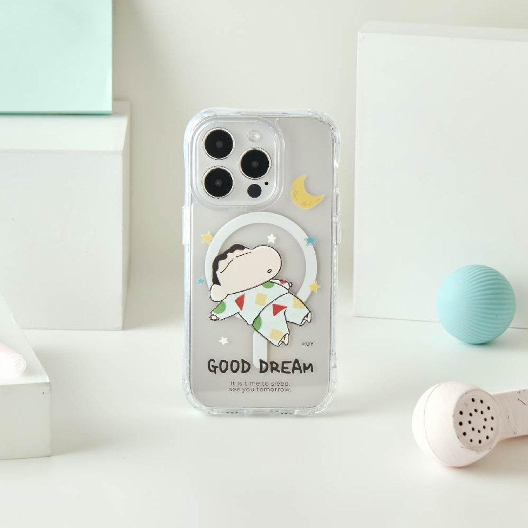 蜡笔小新睡衣美梦抗黄防摔MagSafe iPhone手机壳 - 手机壳/手机套 - 塑料 透明