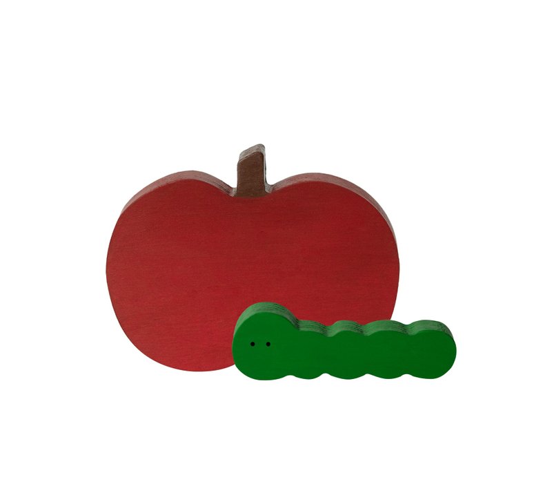 苹果与桦木摆饰 - 摆饰 - 木头 红色