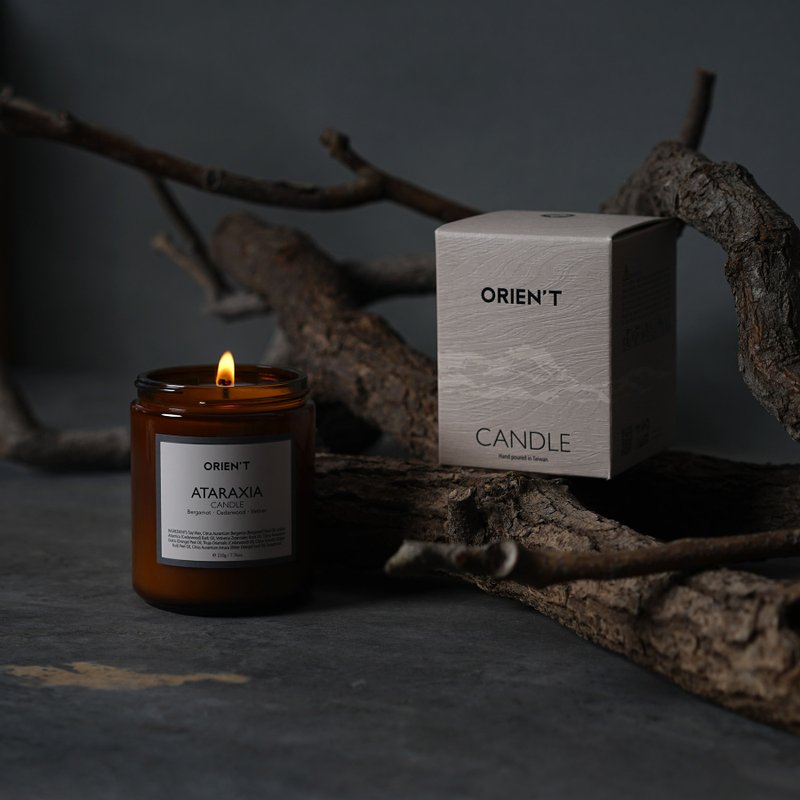 ORIEN'T 澄静 香氛蜡烛 (复方精油) Ataraxia Candle 220g - 蜡烛/烛台 - 蜡 卡其色