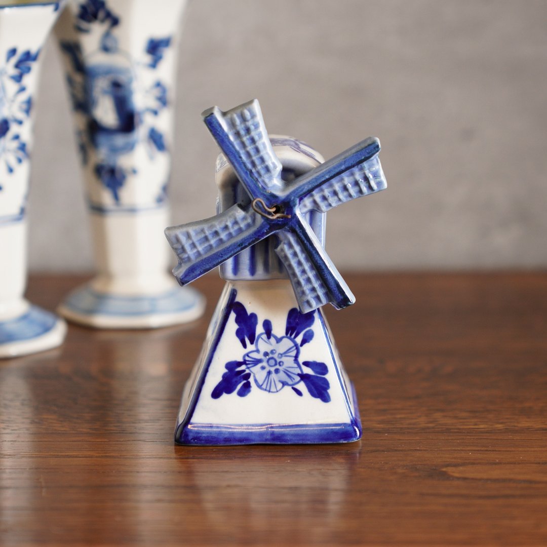 荷兰 Delft Blue 台夫特风格手绘风车摆饰/代尔夫特蓝 - 摆饰 - 瓷 蓝色