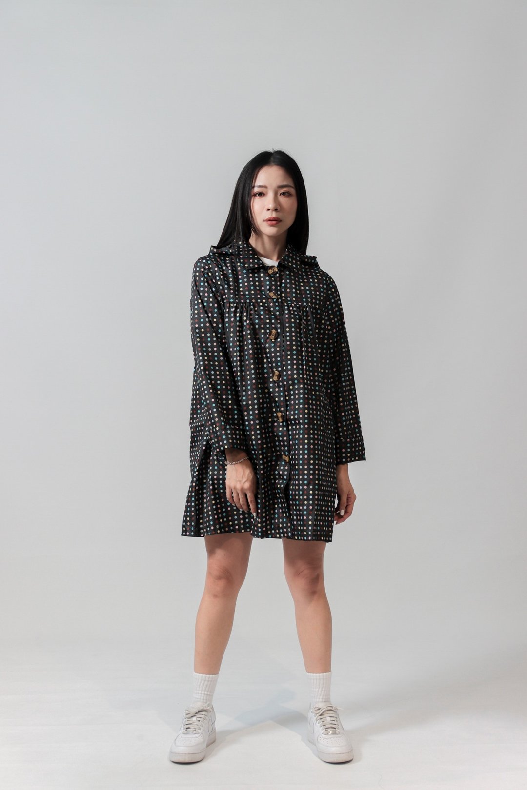 sunrainlike点点物语防泼水风衣 雨风衣 挡风 透气 Trench Coat - 女装休闲/机能外套 - 防水材质 黑色