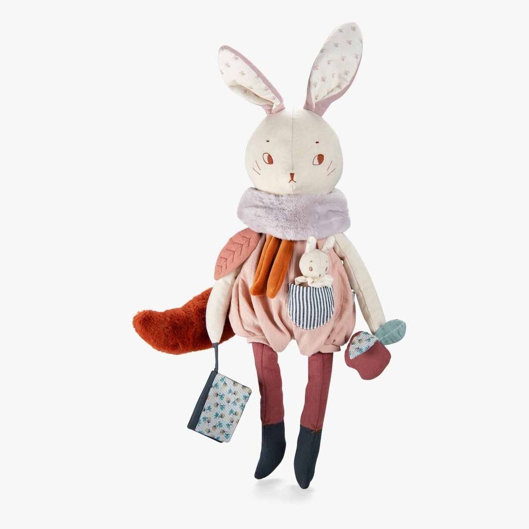 法国 Moulin Roty 雨后系列-兔子游戏玩偶 65cm - 玩具/玩偶 - 棉．麻 多色