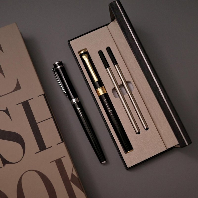 定制化 质感钢珠笔 圆珠笔 笔 附纸袋 附礼盒 商务用 文具用品 - 圆珠笔/中性笔 - 其他金属 