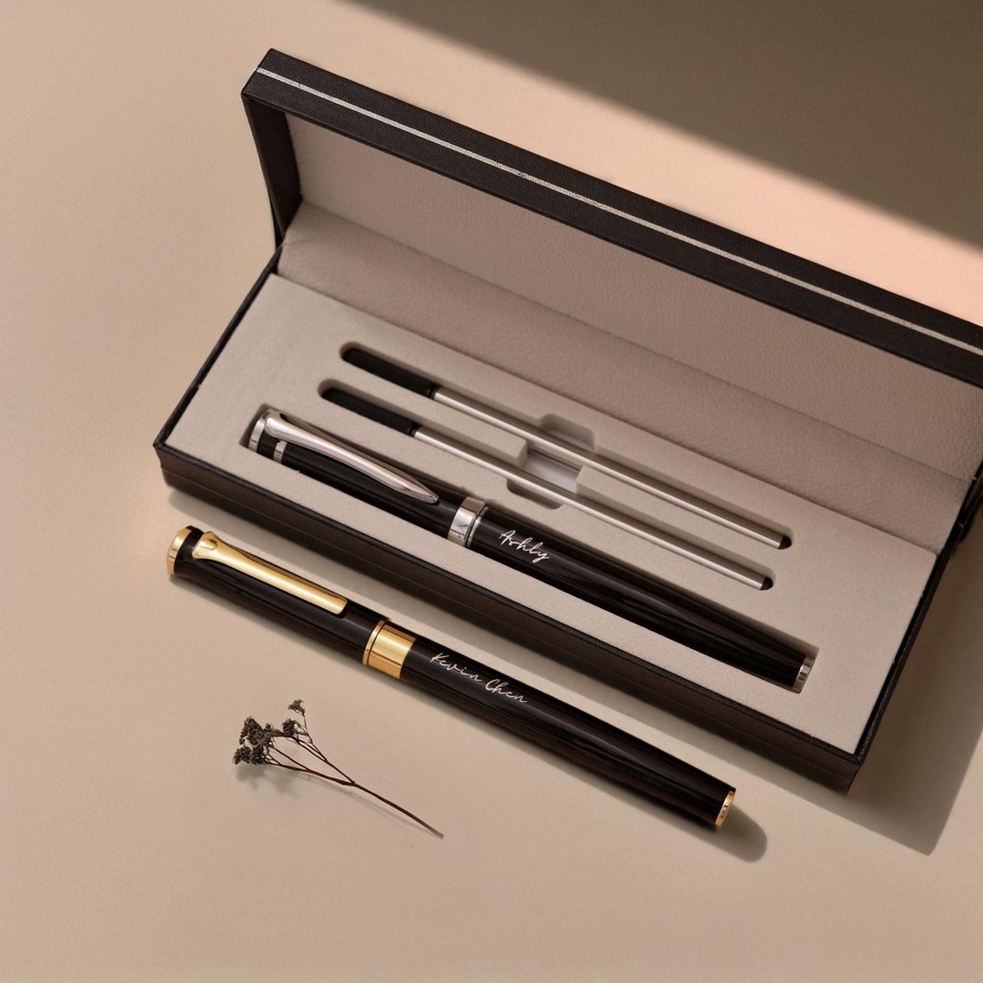 定制化 质感钢珠笔 圆珠笔 笔 附纸袋 附礼盒 商务用 文具用品 - 圆珠笔/中性笔 - 其他金属 