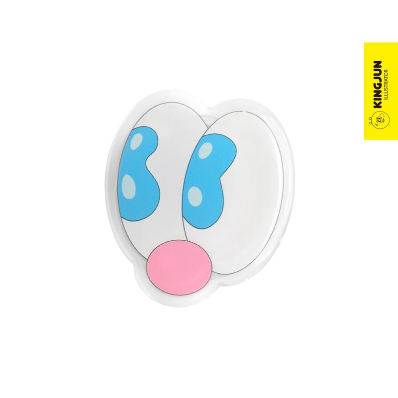 滴胶压克力气囊支架 蠢兔眼睛 - 手机座/防尘塞 - 塑料 粉红色