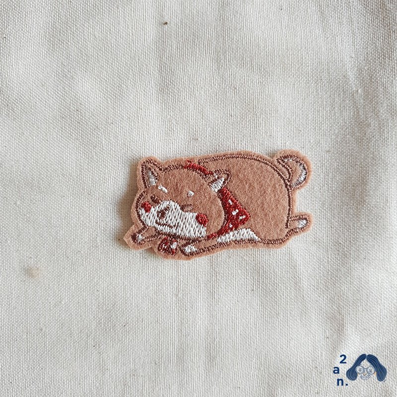 iRON PATCH_Shiba inu - 徽章/别针 - 绣线 