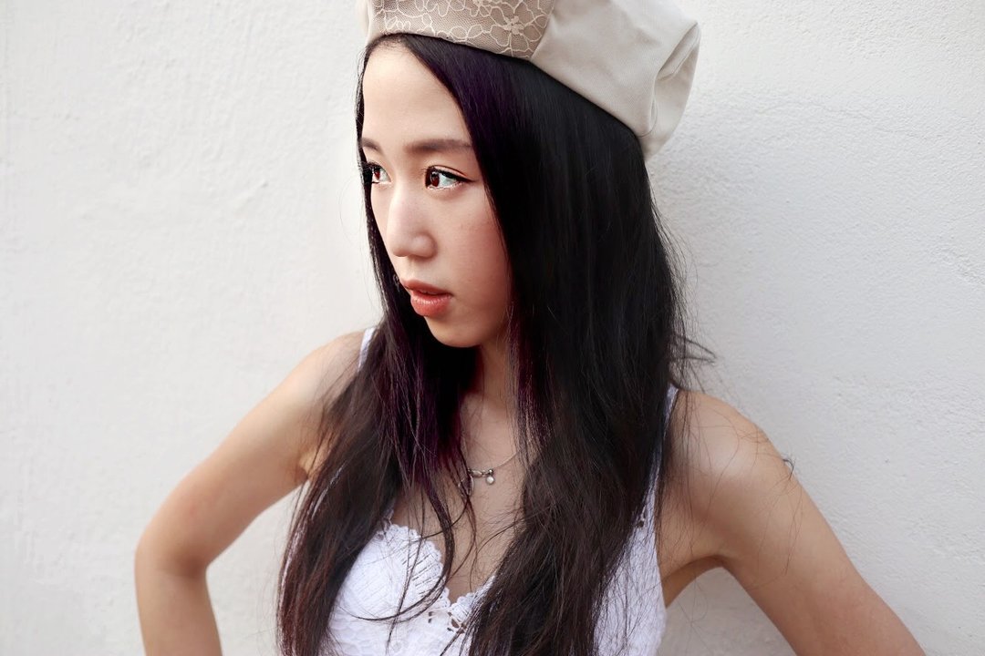 Beret 贝雷帽 | 画家帽 | 六边剪裁 | 杏色加Lace - 帽子 - 棉 卡其色