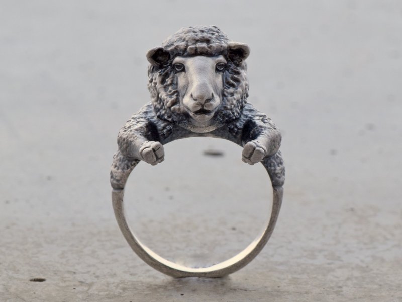 Sheep ring - 戒指 - 其他金属 银色