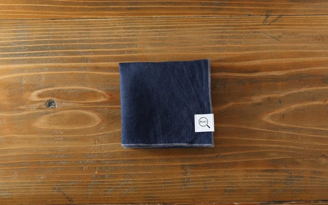 Plant dyeing organic linen handkerchief Hanadairo × white edge - 其他 - 棉 绿色