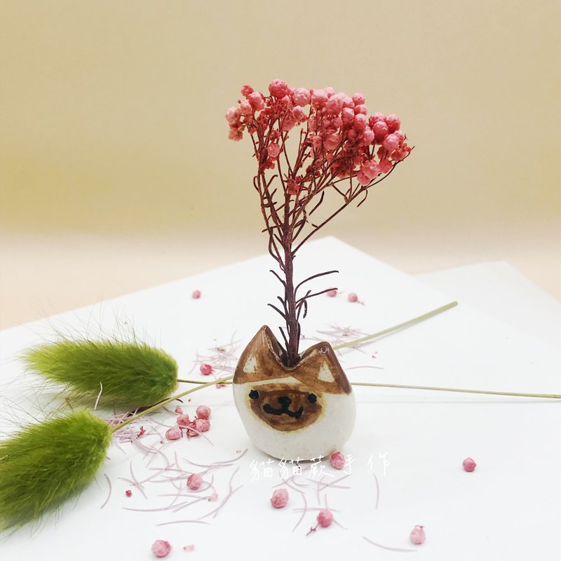 暹罗猫 疗愈小物 多功能线香座 猫猫蕨手作 - 香薰/精油/线香 - 陶 